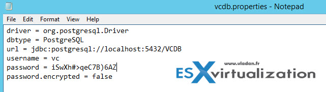 vPostgres DB properties PgAdmin