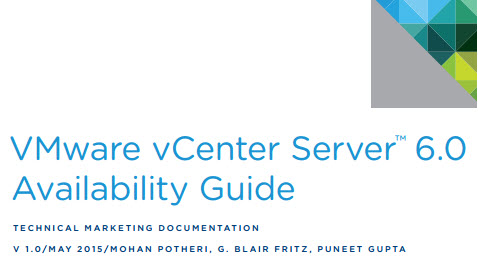 VMware vCenter Server Availability Guide