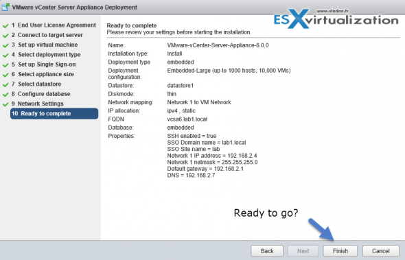 Installation vCenter 6.0 VCSA