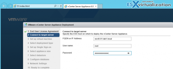 Installation vCenter 6.0 VCSA