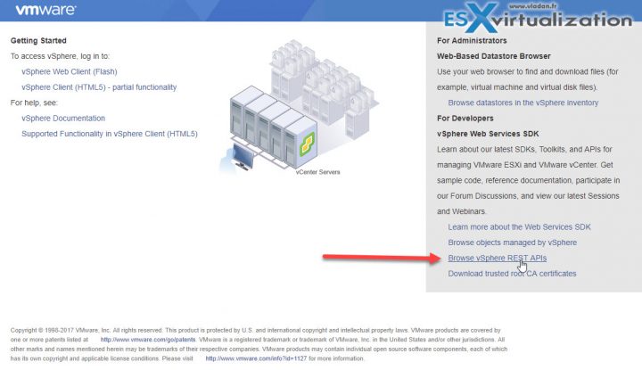 Link to VMware API Explorer