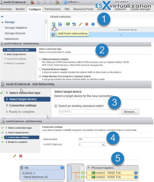 vCenter HA (VCSA 6.5) adding an HA network