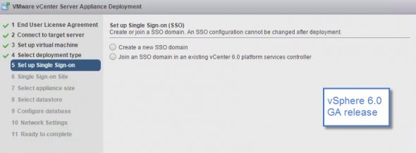 VCSA deployment - vSphere 6.0 GA