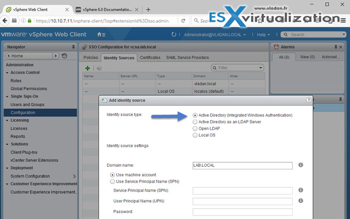 VMware VCSA - How to Join Domain