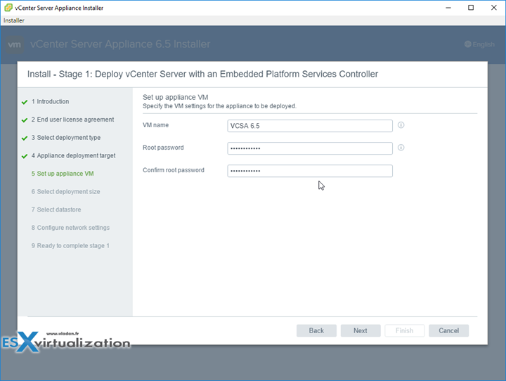 How to deploy VMware VCSA 6.5 clean