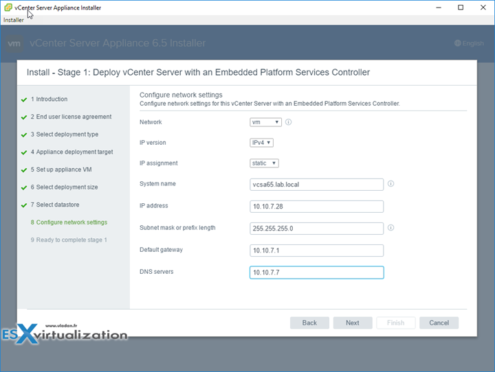 How to deploy VMware VCSA 6.5 clean