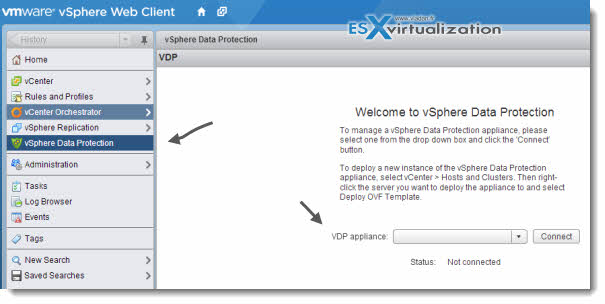 vSphere Data Protection (VDP) - how to setup the first backup