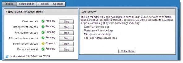 vSphere Data Protection (VDP) - Reconfiguration Options