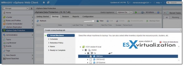 vSphere Data Protection (VDP) configuration - how-to