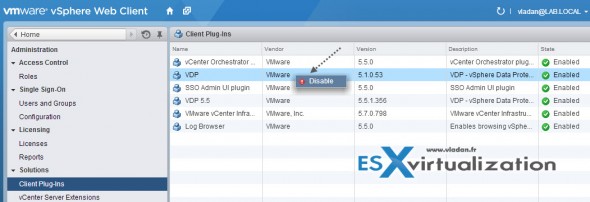 VDP 5.5 installed - disable old plugin