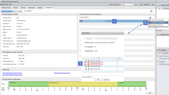 VMware VDP not licensed