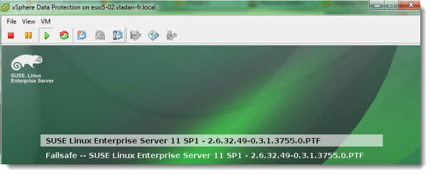 vSphere Data Protection - Suse Linux Enterprise Server Virtual Appliance