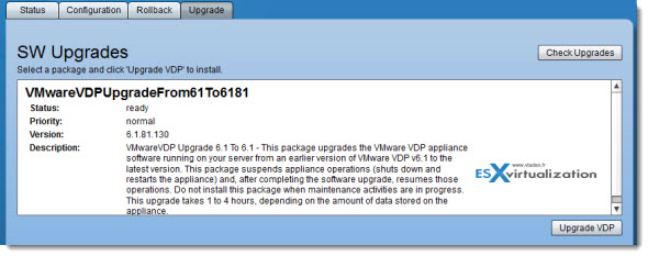 How to upgrade VDP