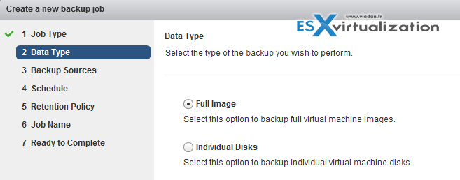 VMware VDP - Create first backup job