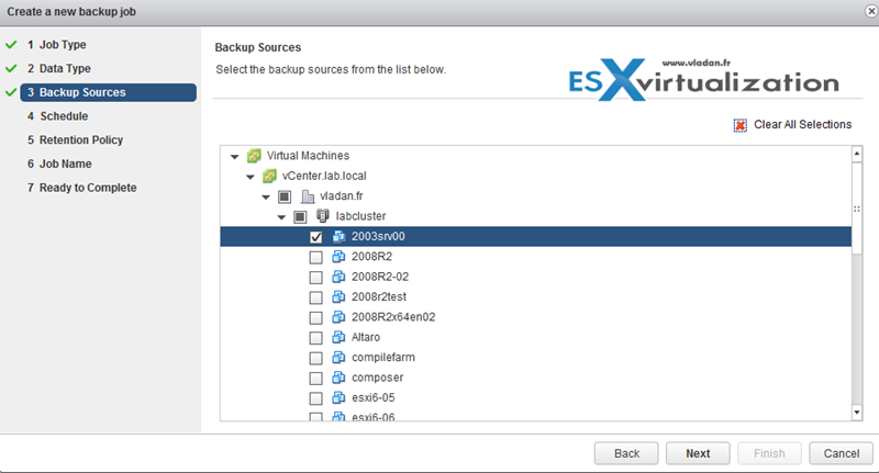 VMware VDP - Create first backup job