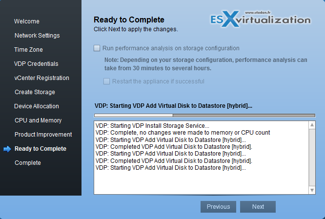 Deployment of vSphere data protection