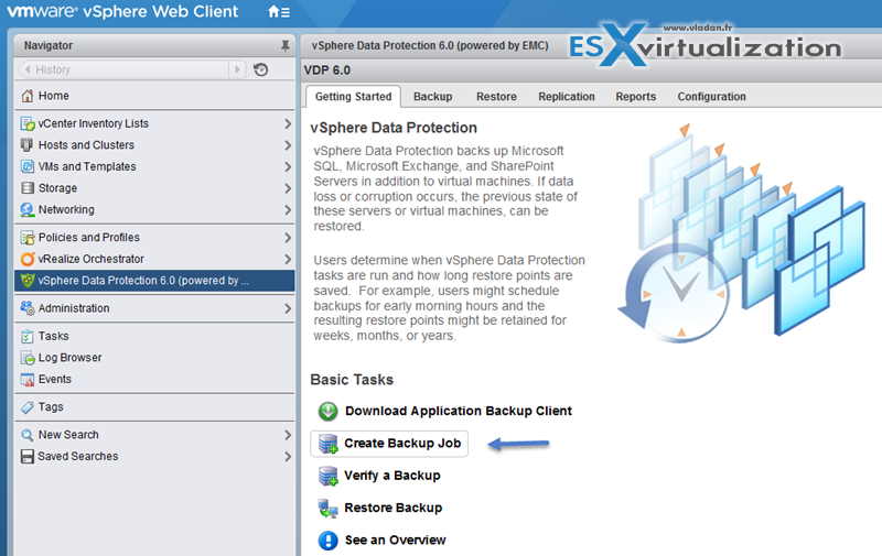 VMware VDP - Create first backup job