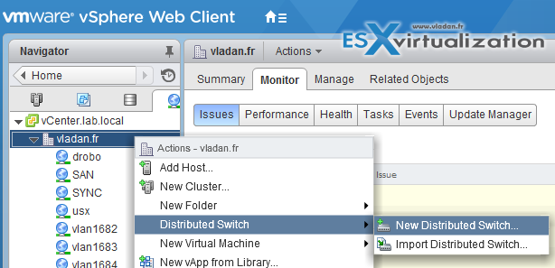 Create vSphere vDS