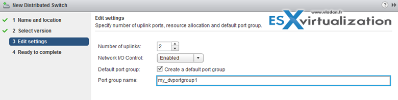 Create VMware vSphere vDS