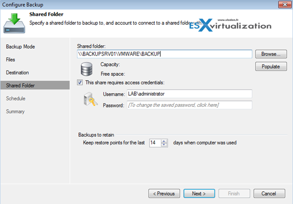 Veeam Endpoint Backup