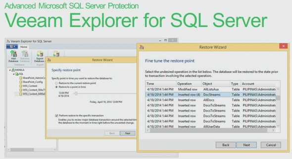 Veeam Explorer for SQL