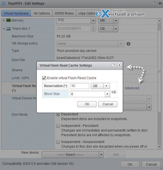 Enable vFRC at the VM level