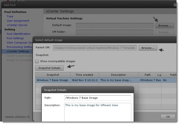 How to configure destkop pool in VMware View