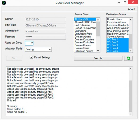 VMware View Pool Manager Free Tool
