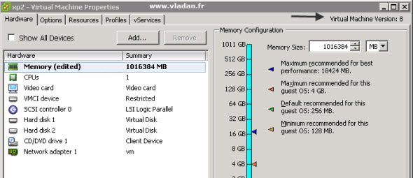 VMware vSphere 5 - Virtual Hardware upgraded to v. 8