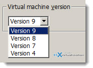 Virtual Machine Hardware Downgrade Options