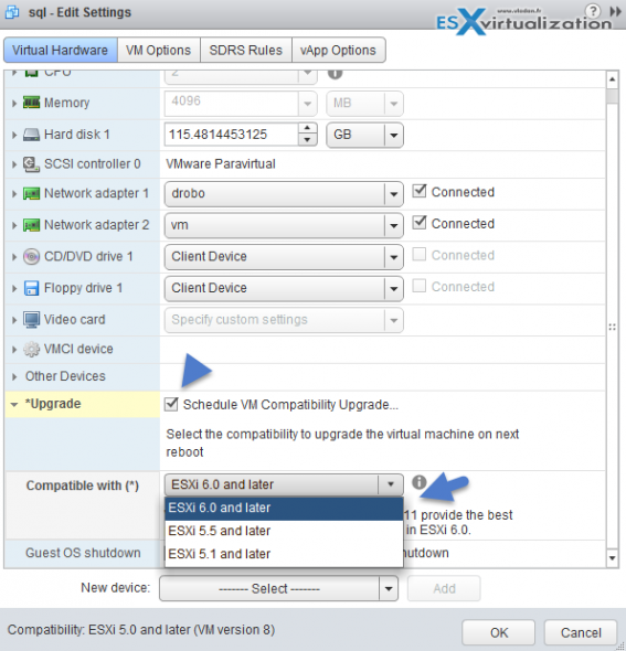 Virtual Machine Hardware Version