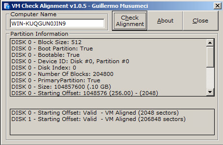 VM Check Alignement