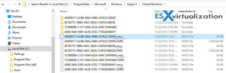 New configuration file for Hyper-V VMs
