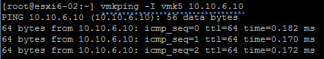 vmkping to troubleshoot vmkernel interfaces