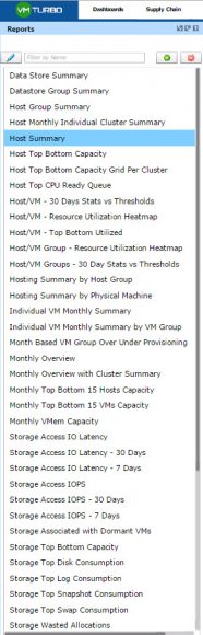 VMturbo reporting capability