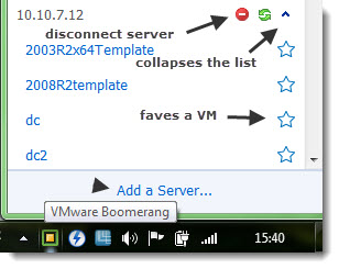 vmware boomerang freeware - manage ESX/ESXi/vCenter Serves through single console