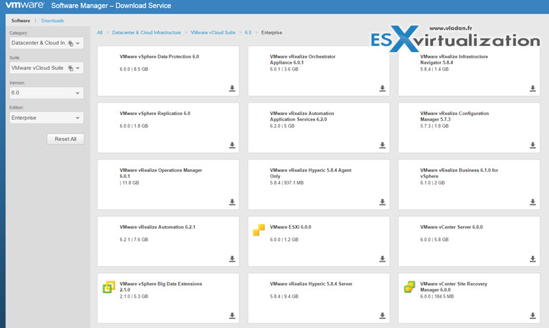 vSphere 6 Download - with a free app called VMware Software Manager