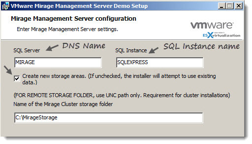 VMware Mirage - Installation of Mirage Management Server