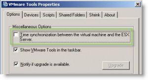 Time keeping for Windows VM's best practices - ESX Virtualization