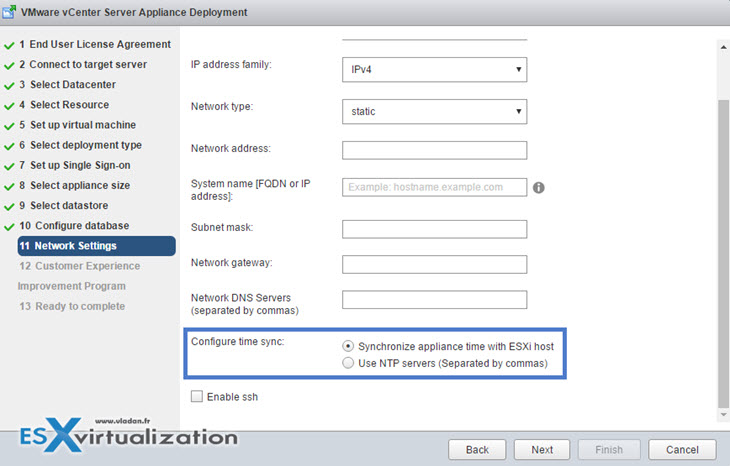 VMware VCSA - NTP configuration