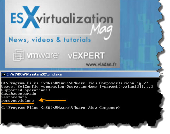 Vmware View - Removing the linked clone references from the View Composer database