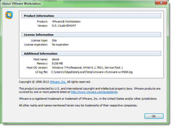 VMware Workstation 9.0.1