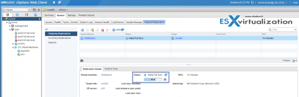 vSphere Replication configuration with single vCenter server