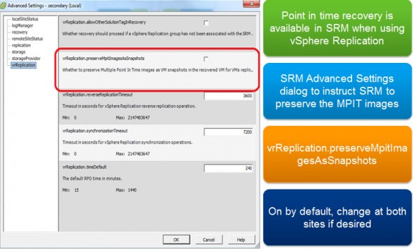 VR and SRM Advanced Settings