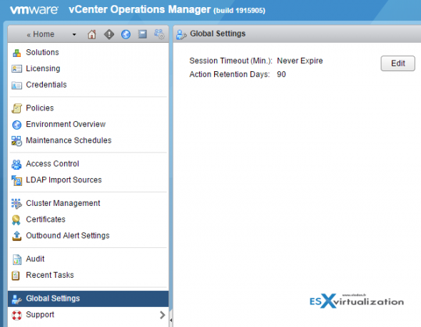 Set Session Timeout to Never Expire in vROPS 6.0