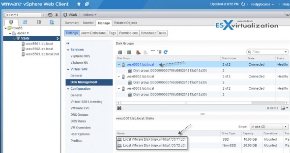 Creating Disk Groups per host - for VSAN cluster