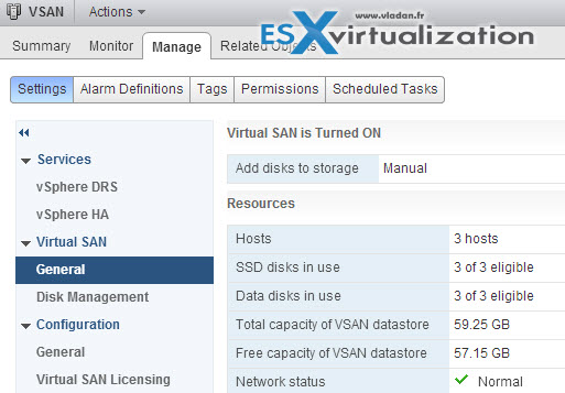 VMware VSAN tested in my lab on nested ESXi 5.5 hosts