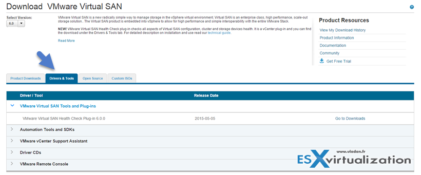 VMware VSAN health check plugin download