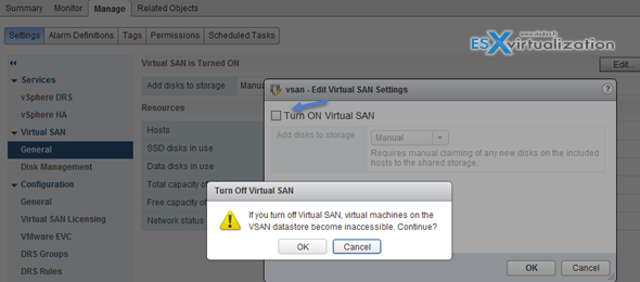 VMware VSAN - Delete VSAN Cluster