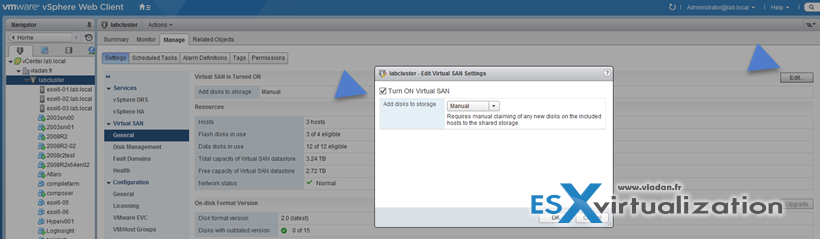 Enable VMware VSAN